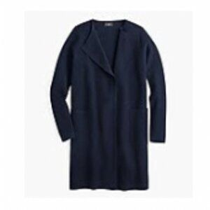 J Crew Juliette collarless sweater-blazer - Navy, Barely Worn